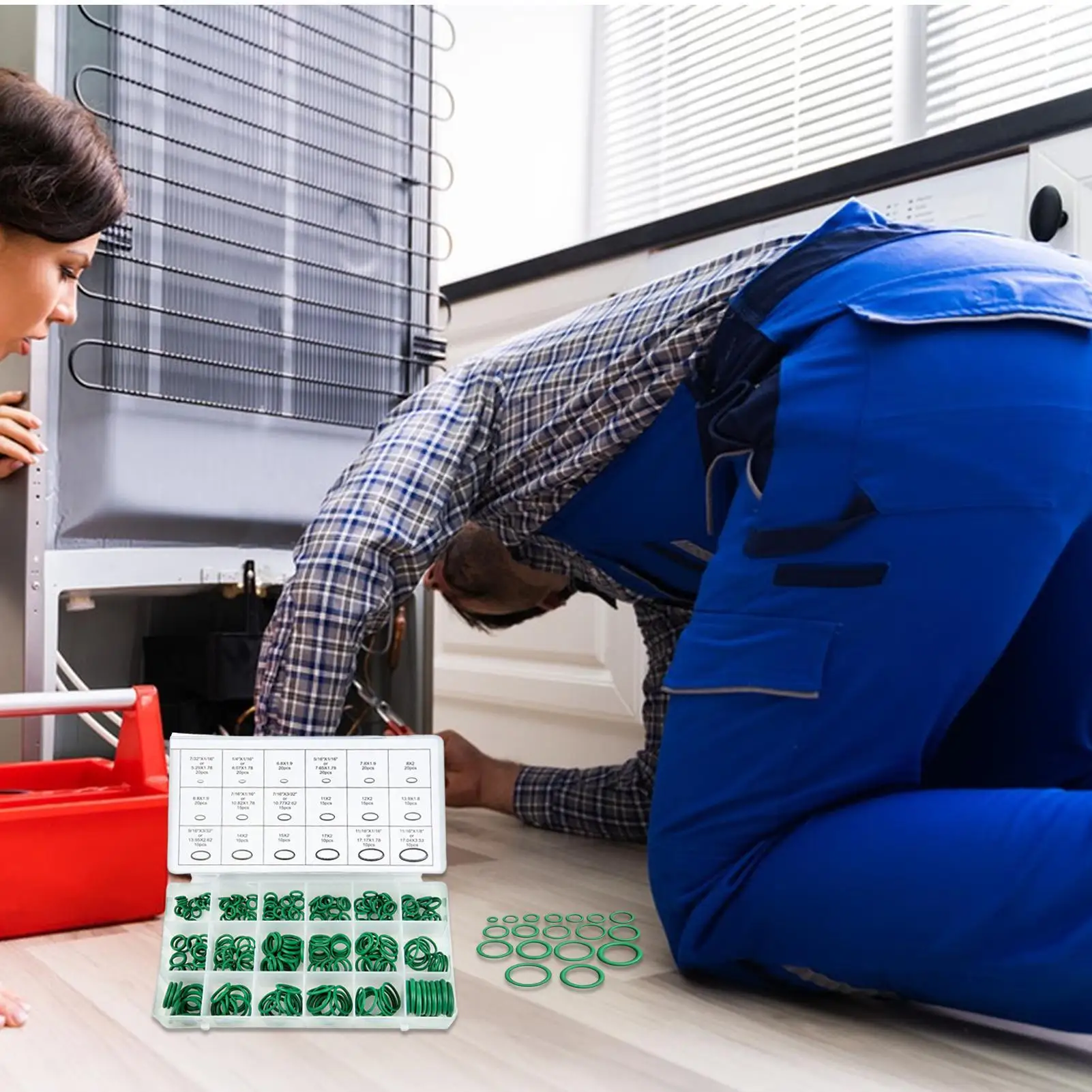 

AC O Rings 270 Pieces Rubber Seal Assortment Automotive Replacement Parts For Vacuum Airbrush Conditioner Engine RV Manifold