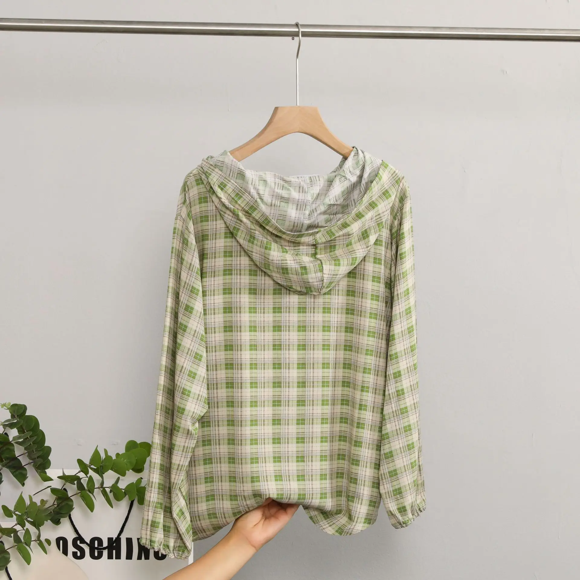 Summer Rayon Cotton Beach Cover Up Hoodie Long Sleeve Loose Kimono Floral Cardigan for Summer AC Office Wear Tops