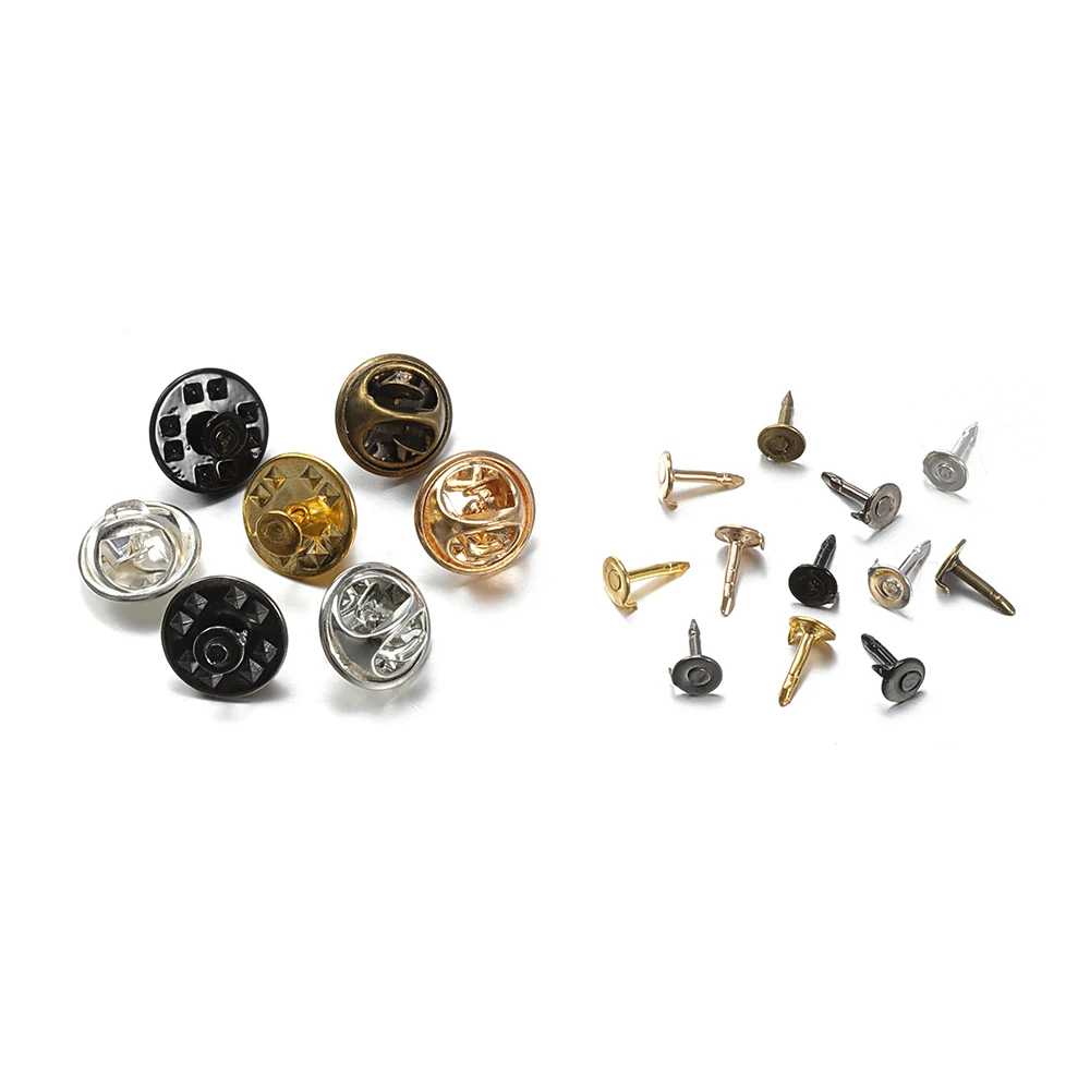 50pcs Butterfly Clasp Pin Back Brooch Clutch Care Cap Nail Tie Stoppers for Jewelry Making DIY
