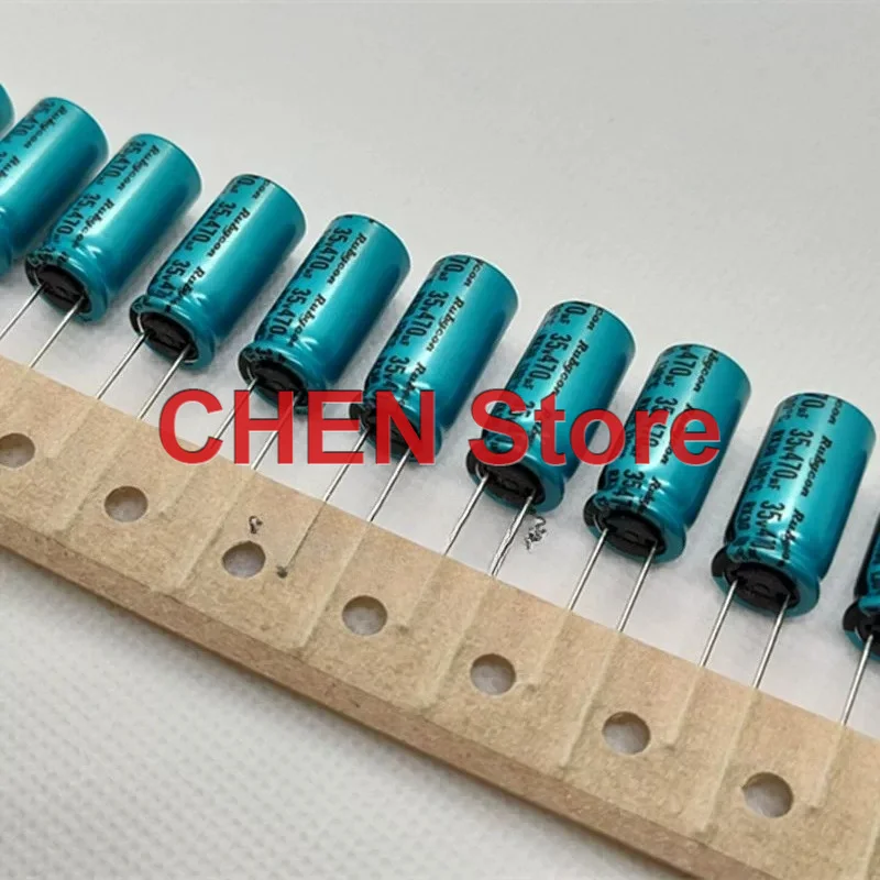

10PCS/50PCS original Rubycon RX30 470UF 35V 10X20MM 130C electrolytic capacitor 35v470uF free shipping