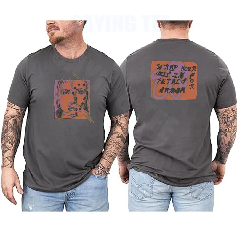 Hayley Williams T-Shirt Blütenblätter Skizzenkunst Grafik Vintage T-Shirt Rage Is A Quiet Retro-Stil Musikliebhaber Spruch T-Shirt Kurzarm – Detail 6