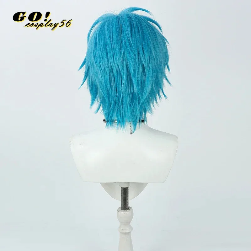 AAA 2025 TEMPUS Regis Altere شعر مستعار تأثيري Holostars الإنجليزية في YouTuber الجانب جزء أزرق قصير الشعر الظاهري المعبود دور اللعب Vtuber H