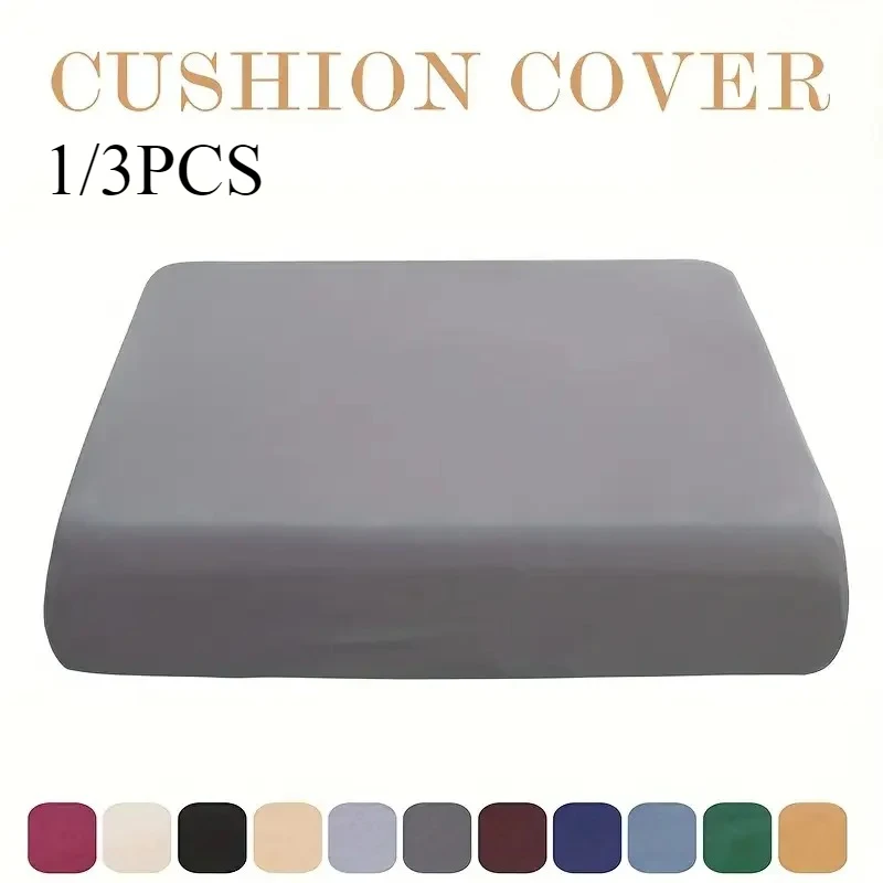

1/3pcs Sofa Seat Cover for Living Room Elastic Sofa Seat Cushion Solid Color Dustproof Sofa Case All-season Couch Cushion Hotel