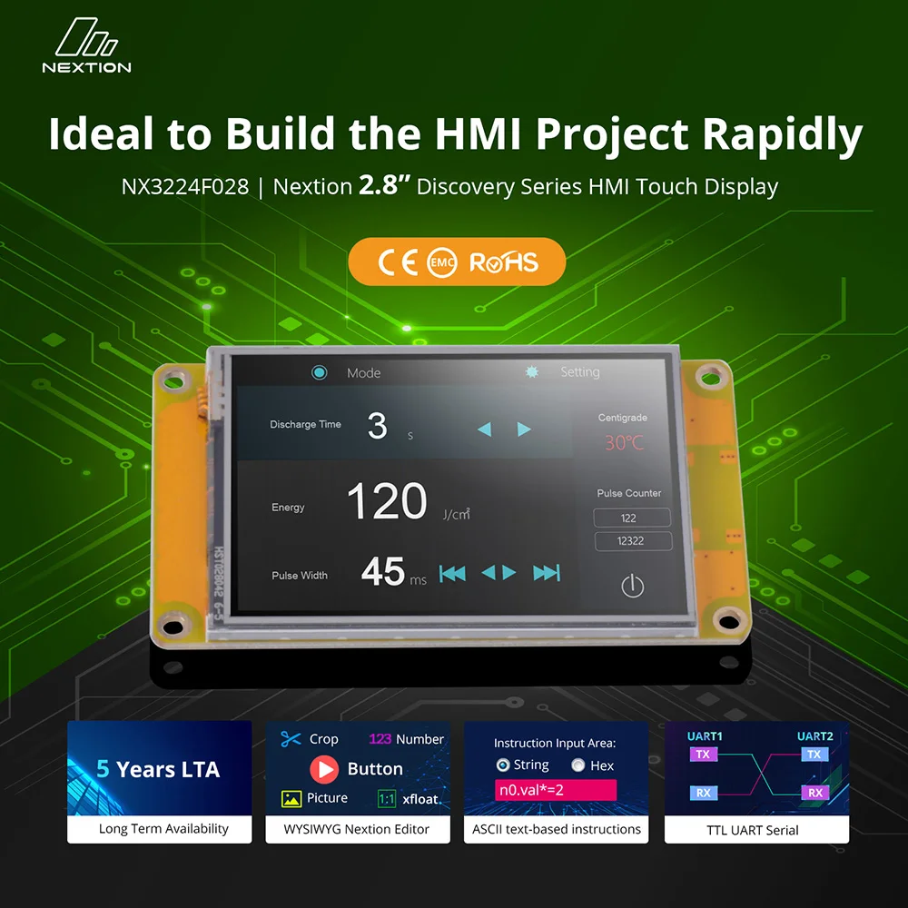 NX3224F028 NEXTION HMI Резистивный сенсорный дисплей Модуль серии Discovery Бесплатный симулятор Поддержка отладки Оператор назначения NX3224F028 NEXTION HMI Резистивный сенсорный дисплей Модуль серии Discovery Бесплатный симулятор Поддержка отладки Оператор назначения