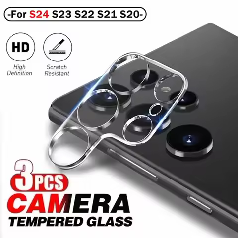 3D Camera Lens Protector for Samsung Galaxy S24 S23 S22 Plus Ultra S21 S20 FE Transparent Tempered Glass Camera Protective Film