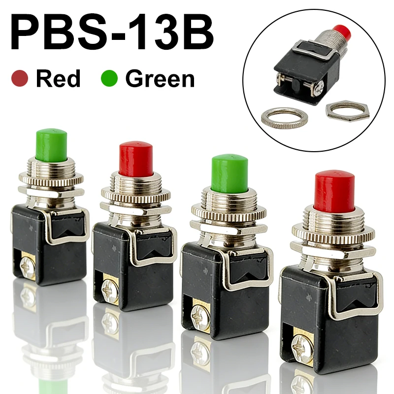 

PBS-13B Power switch 12MM OFF-momentary ON screw Auto parts push button switch