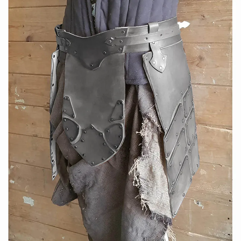 Medieval Viking Pirate Knight Leather War Battle Skirt Greek Roman Gladiator Belt Tasset Faulds LARP Armor Cosplay Costume Props