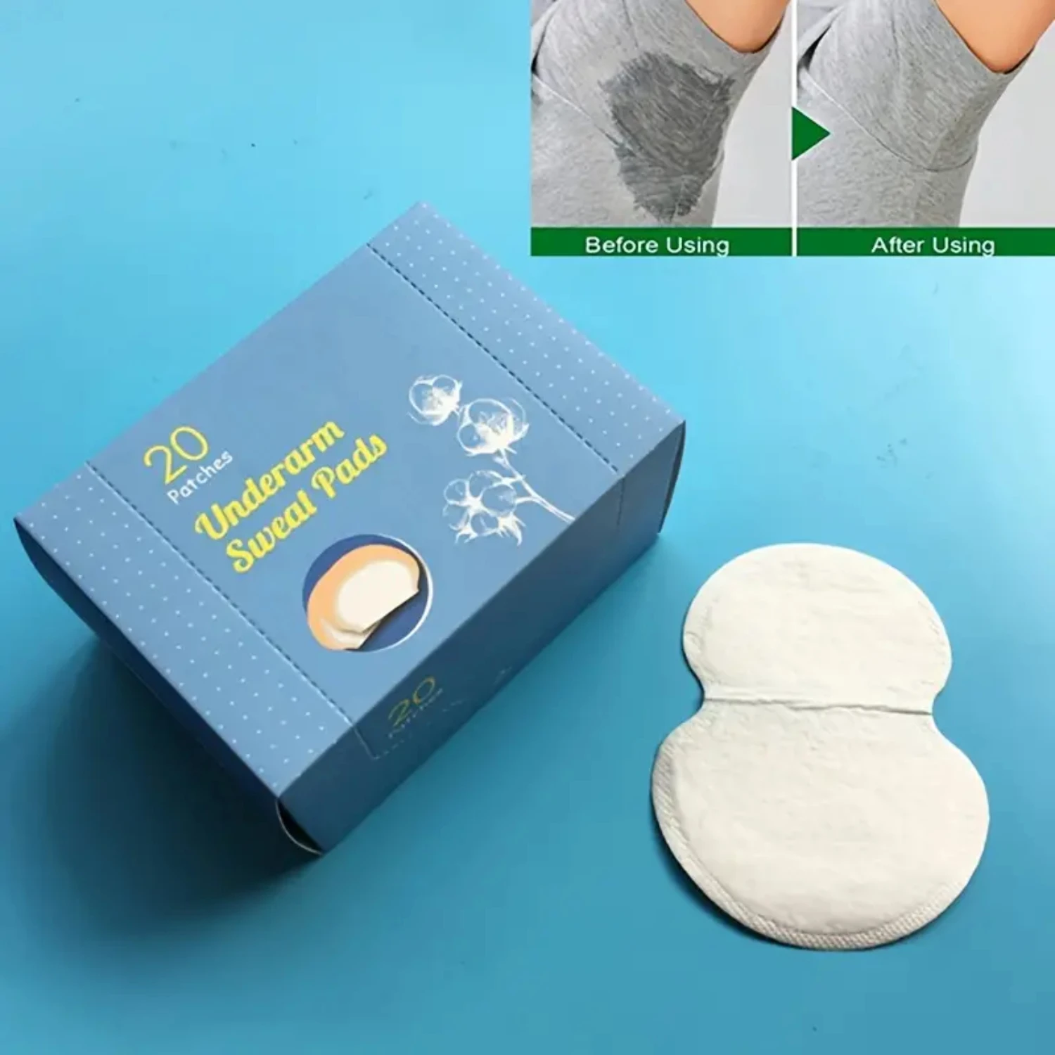 Absorbent 40pcs/Set Unreusable Women's UnWashable Anti Sweat Underarm Armpit Pads with Perfume