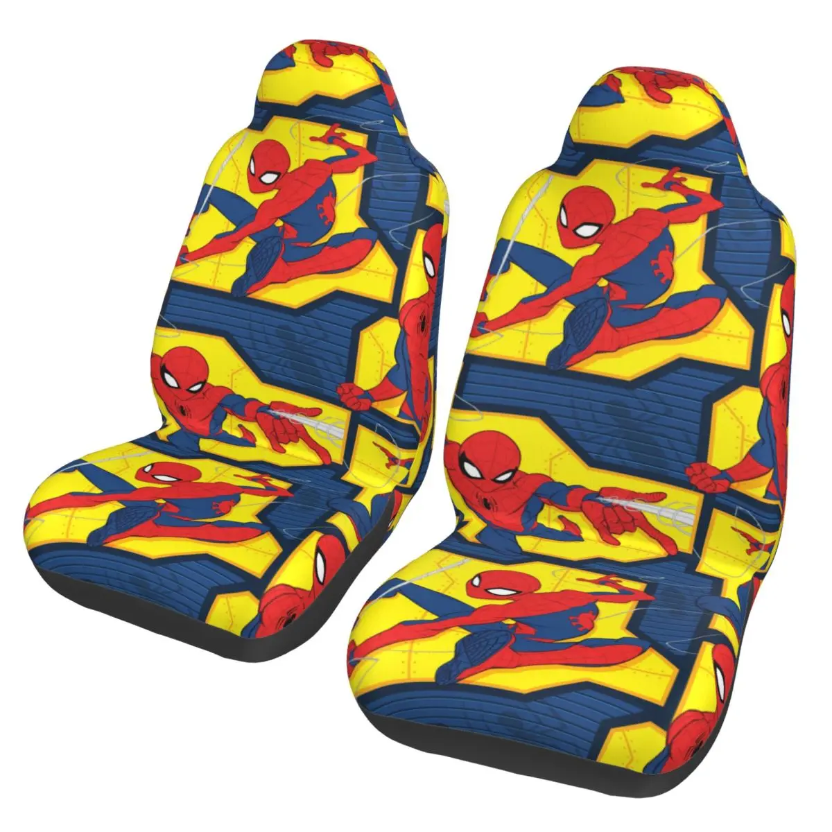 

Универсальный чехол на автомобильное сиденье с изображением Человека-паука, автомобильный интерьер, дорожная передняя и задняя флокированная тканевая подушка, ткань для рыбалки