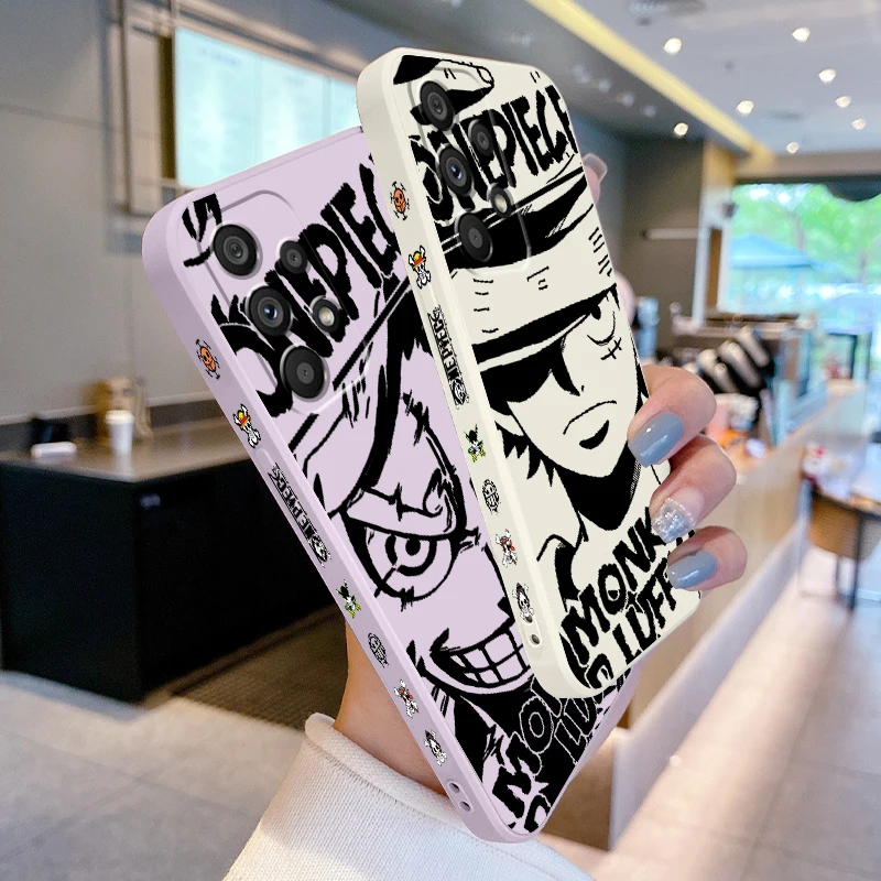 Cuerda líquida japonesa de una pieza para Samsung Note 20, 10, A54, A31, A14, A03, A22, A34, A04, A24, A25, Ultra Plus, 5G, parte trasera