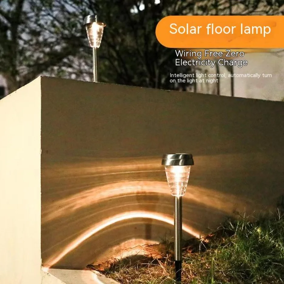 Solar Lawn Light Garden Light Outdoor Garden LED Decorative Light Villa Ground Plug Light Waterproof Grid Light