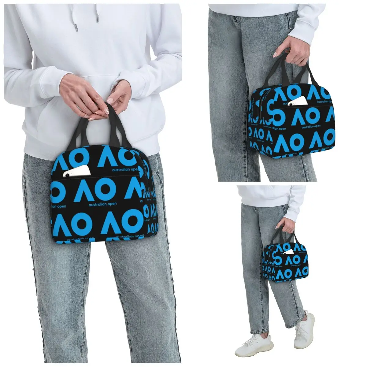 Australian Open AO (Blue Version) Insulated Lunch Bag for Kids School Cooler Thermal Food Box Tote Portable LunchBoxes Container