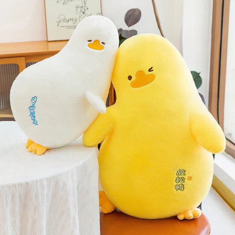 

Kawaii Plush Duck Pillow Stuffed Plaything For Kids Birthday Gift Cute Long Sleeping Duck Toy Soft Cuddly Plushie For Children