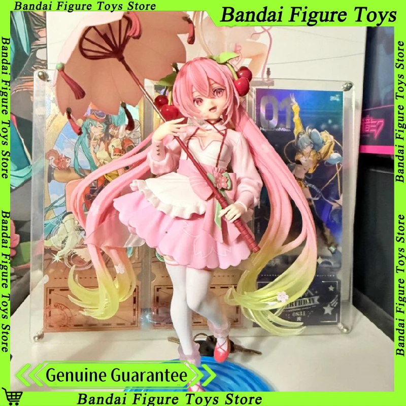 taito-オリジナルアンプ初音ミクさくらミクアクションフィギュア桜色のドレスアップ傘モデル-kt-像飾りおもちゃギフト