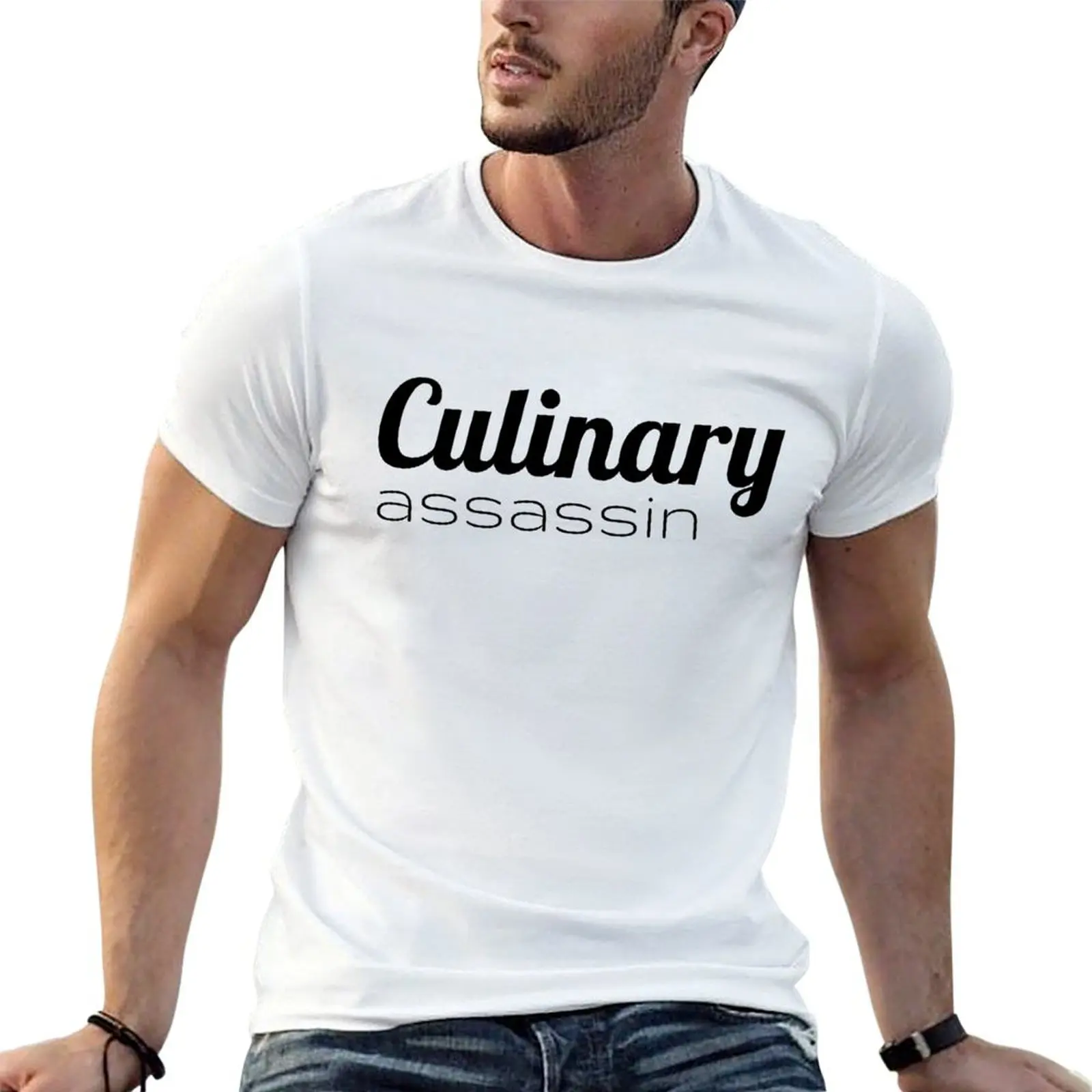 

cotton cotton T-Shirt - Adults T White funny Sizes 5XL Assassin Culinary t shirt man From shirts Shirt t Small