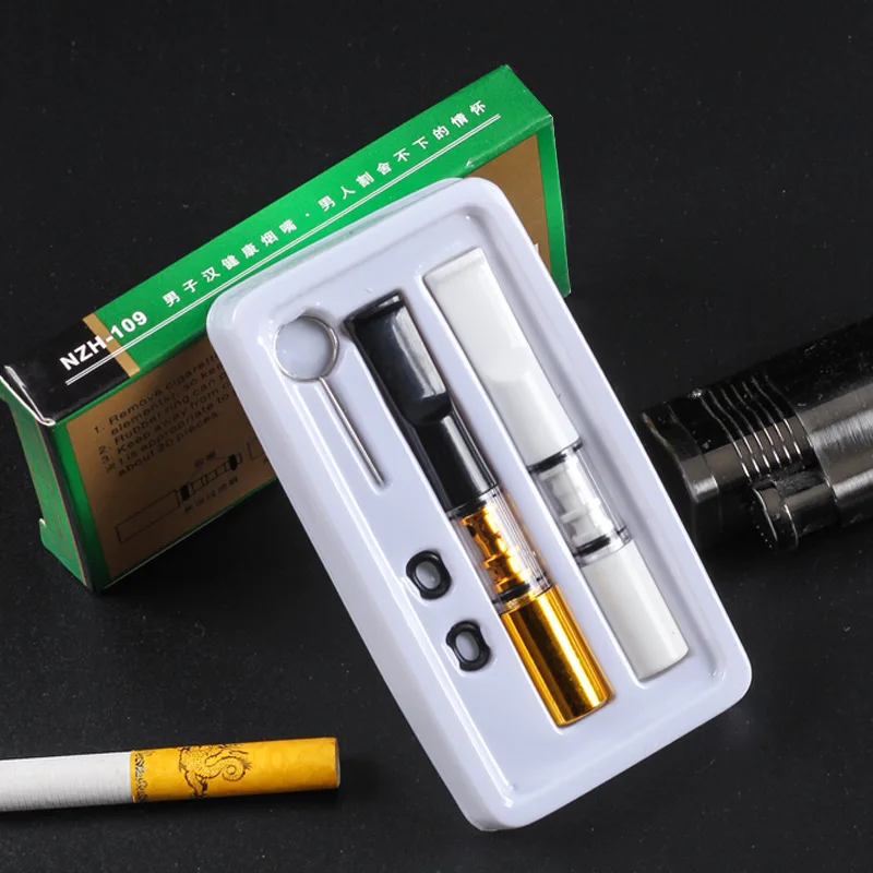 

New Reusable Super Cleaning Reduce Tar Smoke Tobacco Filter Cigarette Holder Two pieces and one boxNZH109
