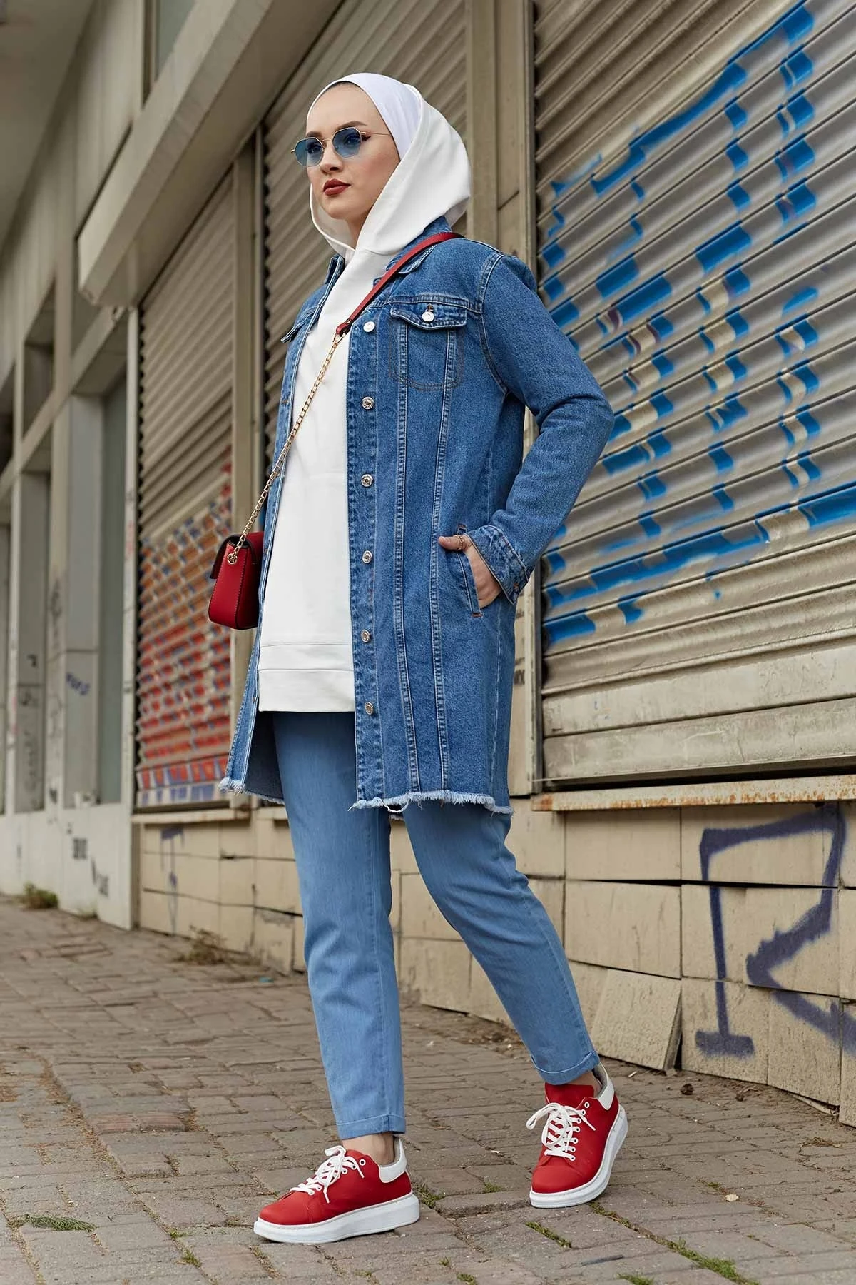 Tassels Denim Jacket E Light Blue