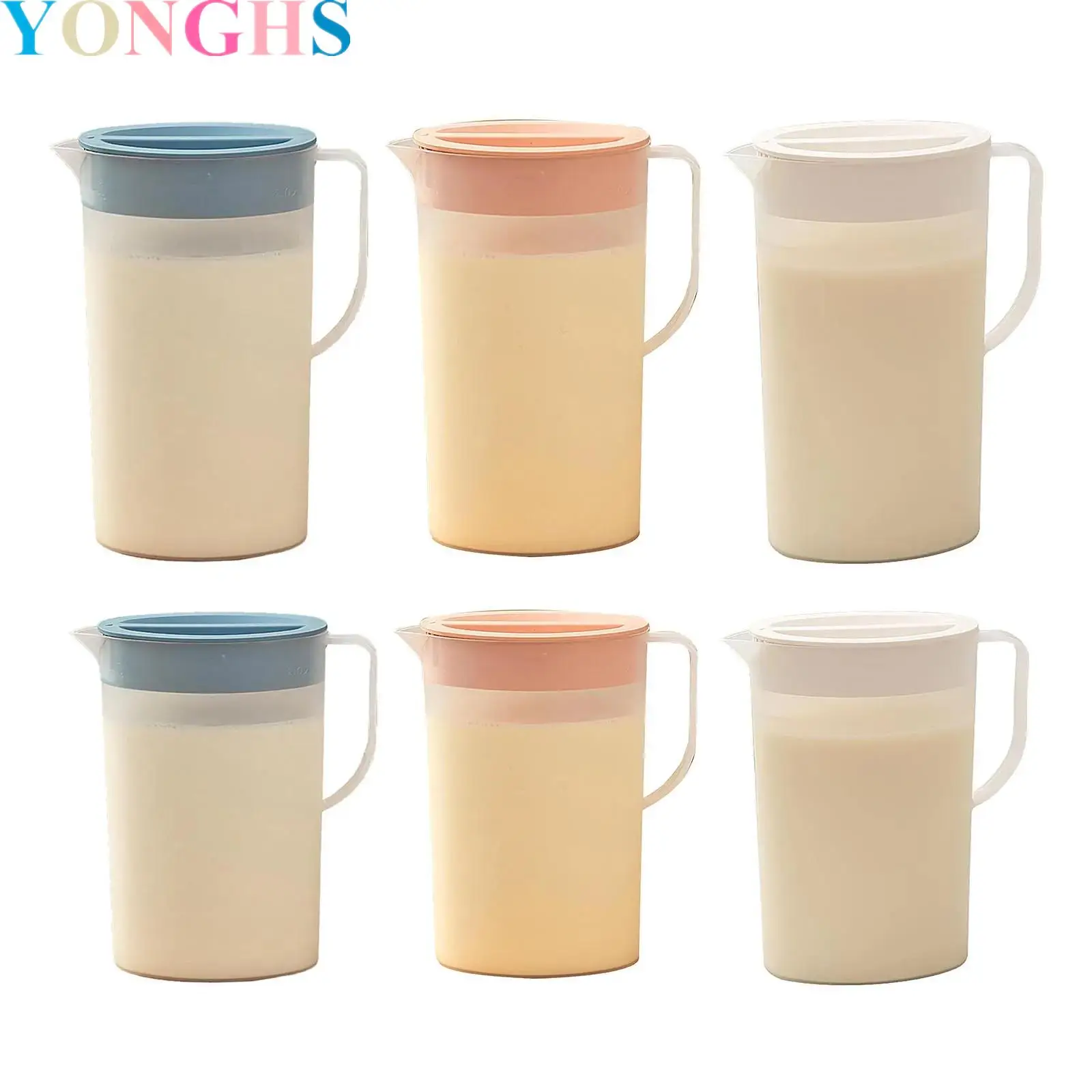 

1.5L/2L Cold Water Kettle PP Portable Large Capacity Household Heat-resistant Pitchers Summer Refrigerator Juice Tea Milk Jugs