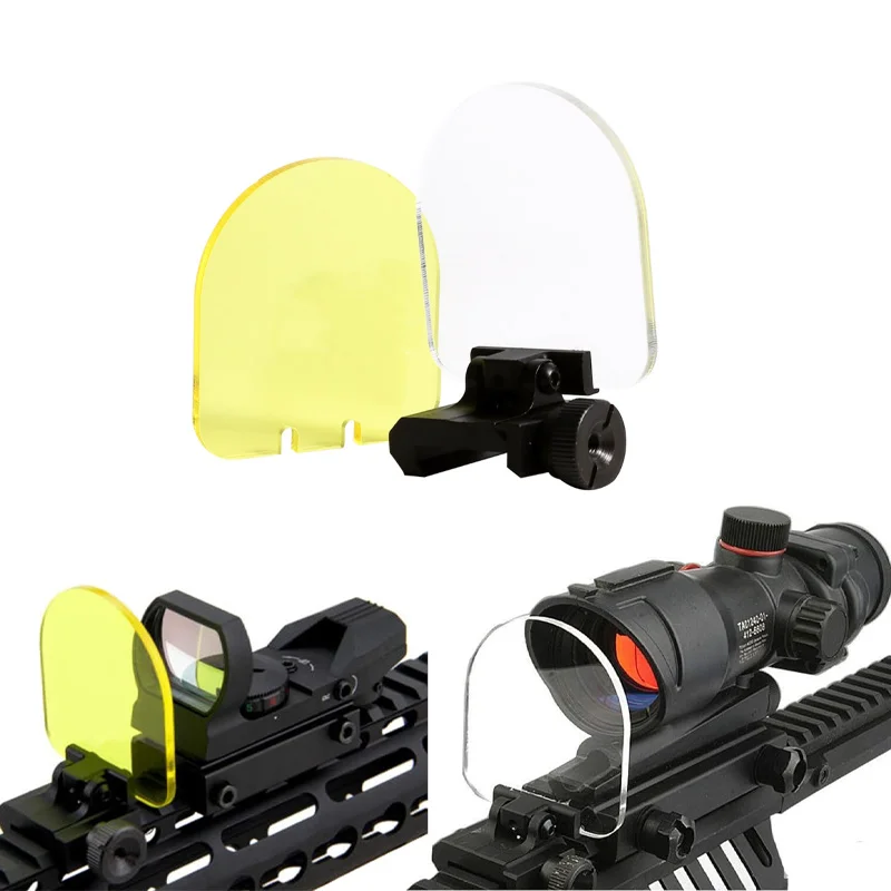 Airsoft Rifle Scope Lens Protector 20mm Rail, Sight Scope Cover Guard for Airsoft Paintball Hunting Airgun Accessories