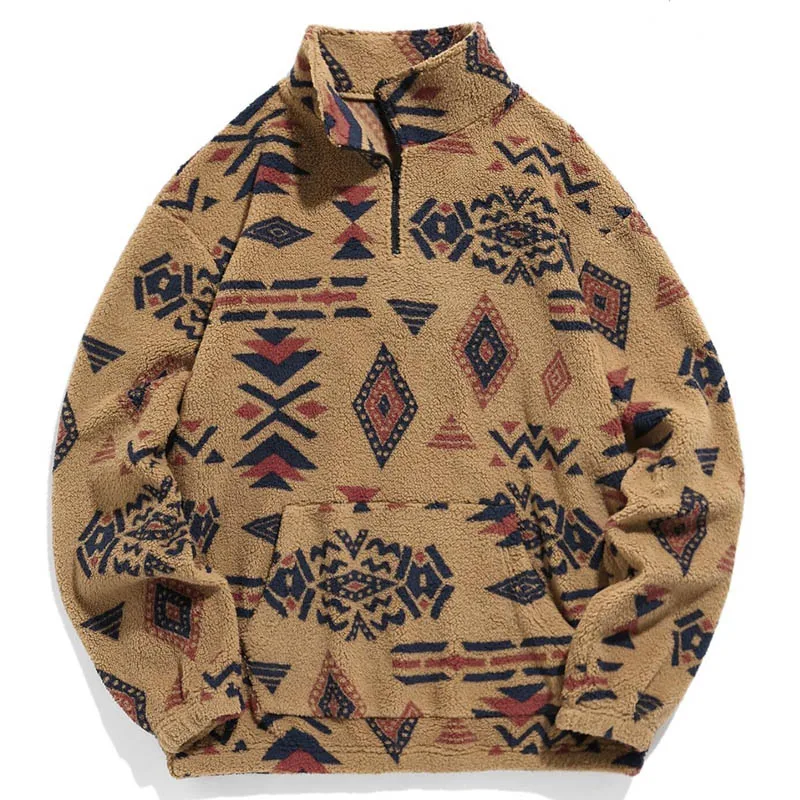 سترة صوفية للرجال، نصف سحاب، سترة صوفية بياقة واقفة، سترة سميكة للرجال للخريف والشتاء، معاطف ملابس خارجية غير رسمية دافئة