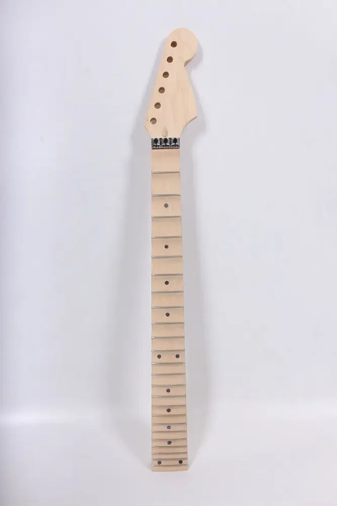 New Guitar Neck Groove 25.5 Inch 24 Fret Maple Fretboard Locking Nut Dots Inlay Bolt on Heel with Side Dots Floyed Rose