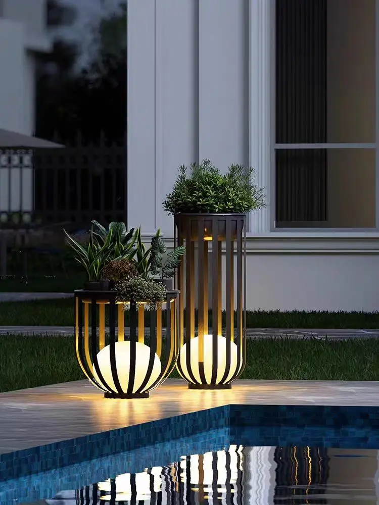 Imagem -02 - Solar Impermeável Floor Light para Garden Villa Pátio Lawn Lampfor Terraço Tea Table Outdoor Decoração Paisagem