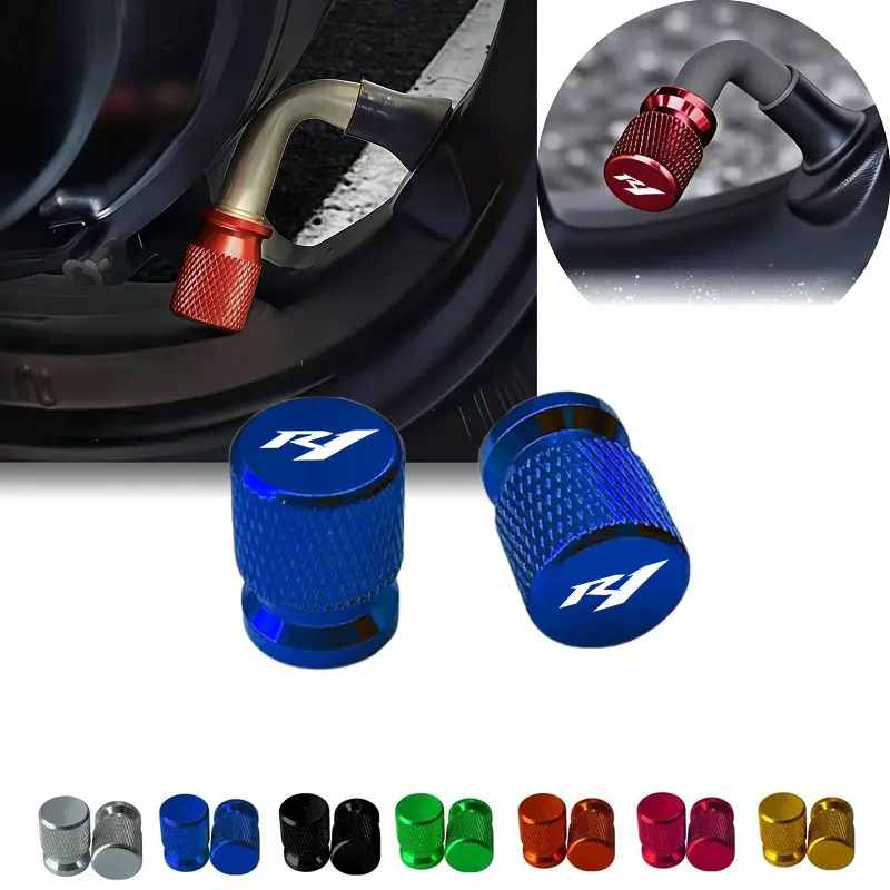 

For Yamaha YZF R1 YZF-R1 YZFR1 R1s 2Pcs Universal Motorbike Wheel Valve Caps, Anti-Dust Air Tight Valve Stem Protectors