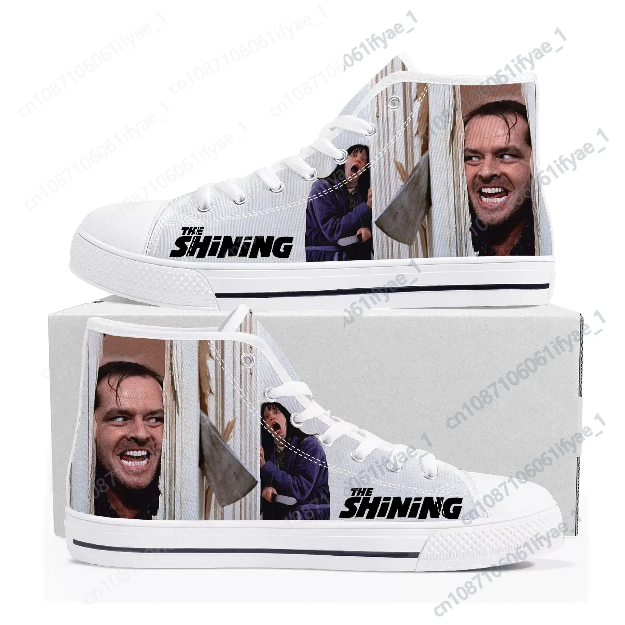 shining Movie High Top Sneakers Mens Womens Teenager High Quality Jack Torrance Canvas Sneaker couple Casual Shoe Custom Shoes