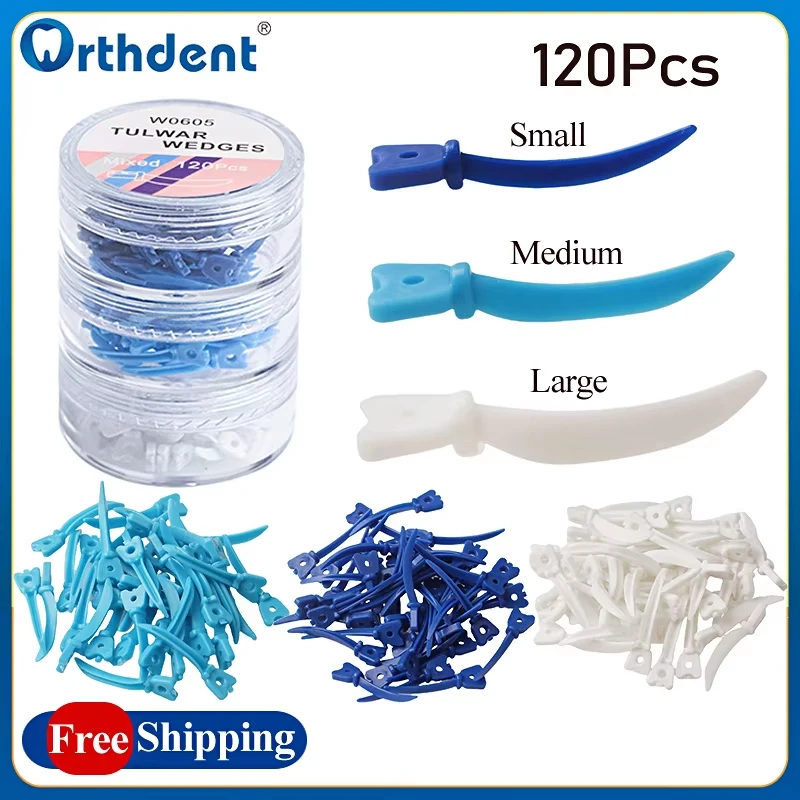 120Pcs Dental Tulwar Keile Refill Keil Für Schnitt Matrix System Interproximal Einweg Kunststoff Keile Zahnmedizin Produkt
