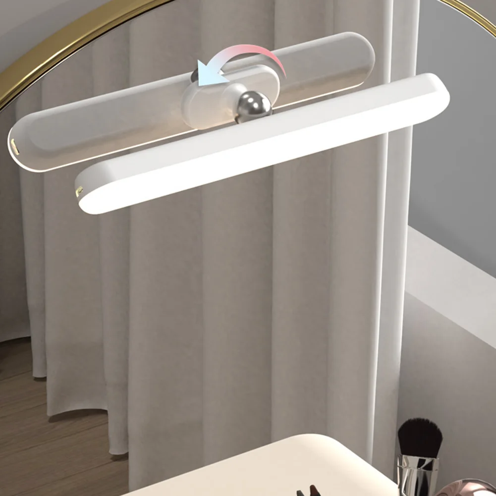 Wireless Makeup Mirror Light Battery Operated LED Eye Protection Light Adjustable Color Brightness & Angle for Makeup Vanity