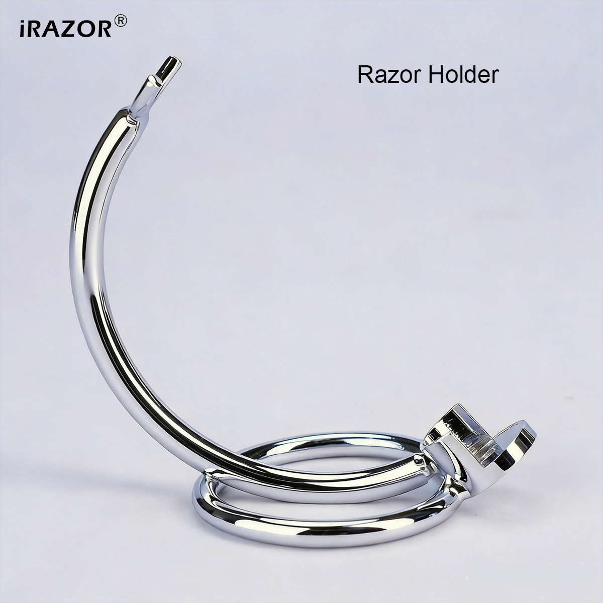 

iRAZOR Men's Shaving Razor Stand Holder Straight Shaver Holder Stainless Steel Shaver Tool Support Birthday Gift for Husband