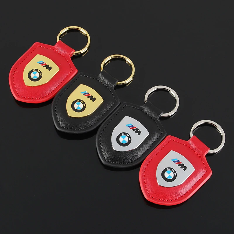 For BMW 1 2 3 4 5 6 7 Series X1 X3 X4 X5 X6 X7 87 F20 E36 E46 E90 E39 F10 F16 Car Leather Keychain Metal Key Ring Decoration