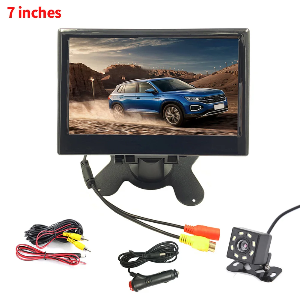 

7 Inch Car Monitor TFT LCD Color Screen Car Rear View Camera Safe Parking Reversing Rear-view Display Monitor Support Car Camera