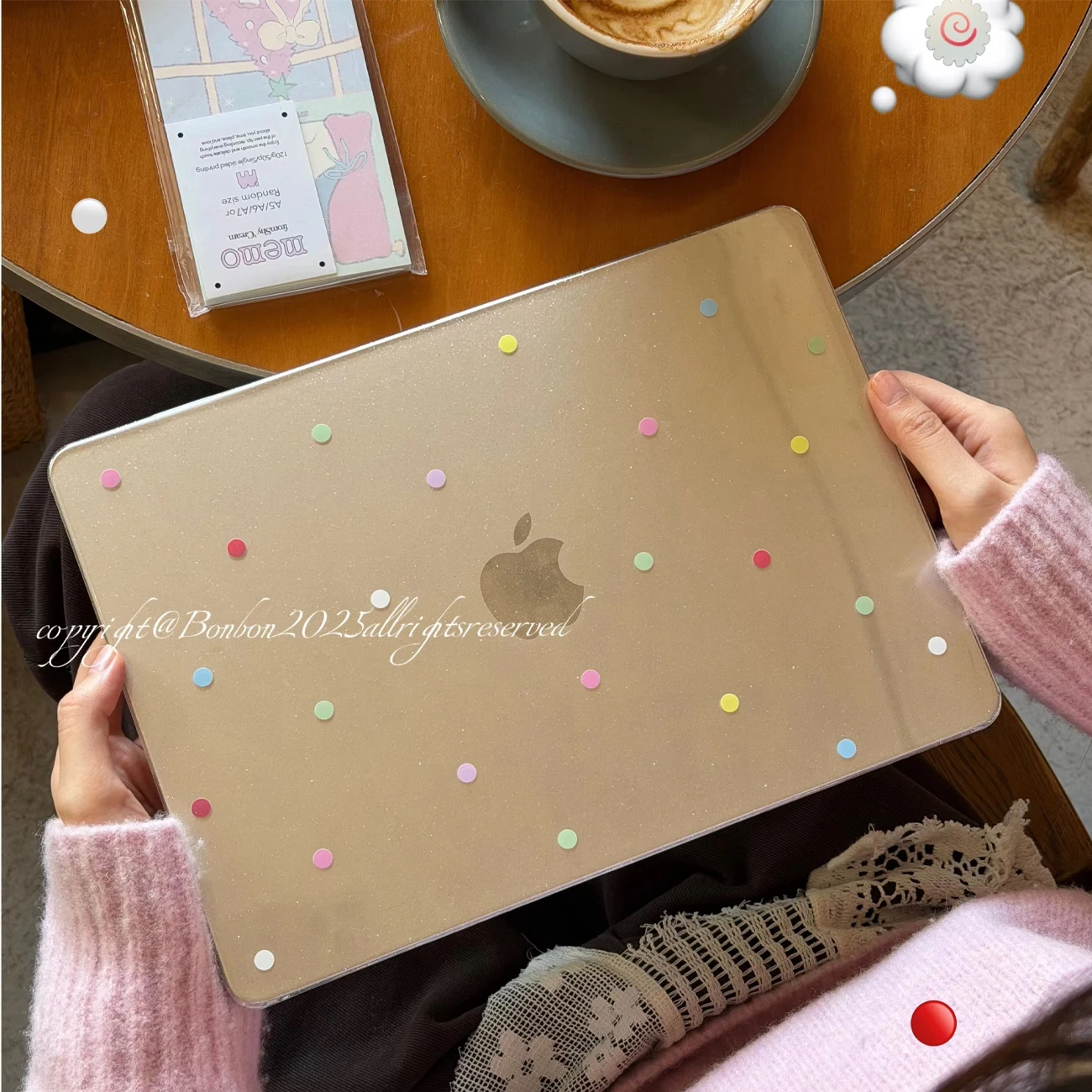 

Colorful Polka Dots Shining Laptop Case For Macbook Air 13.6 M4 NEO 15 M3 Hard Cover For Mac Book Pro 13 M1 M2 14 M4 M5 16 Cover