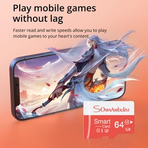 Somnambulist 64gb yüksek hızlı c10, u3, hafıza kartı v30, drone kameralar, gözetim cihazları mikro sd kart 64gb a1 kart mini tf kart Atari 2600 oyunlarının en iyi 10 satışı-1 numaralı oyunlar