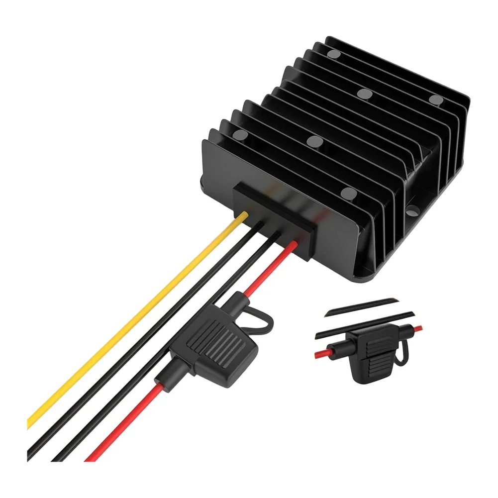 12V To 24V DC Boost Converter 12A Waterproof Power Supply Module With Fuse For Versatile Outdoor And Vehicle Use
