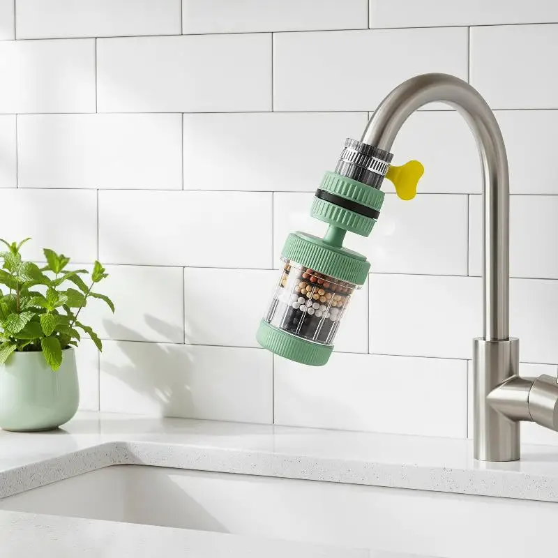 Tool-Free Install Faucet Extender with Filter 360° Bendable Anti-Splash Tap Aerator for Kitchen Sink