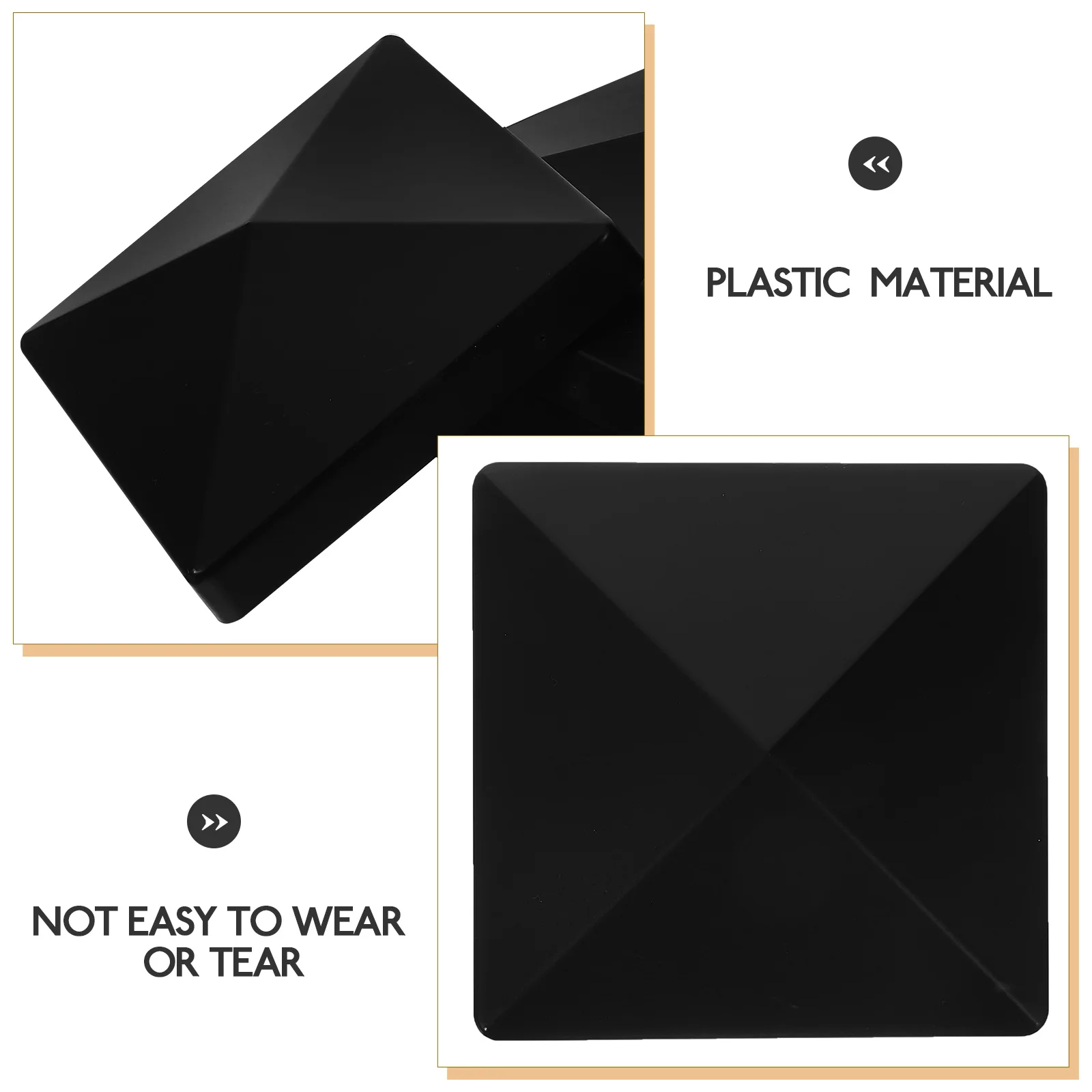 4 set di coperture per colonne, tappi per pali per recinzione, accessori per il ponte, protezioni decorative, coperture da giardino in plastica resistente, recinzione per esterni