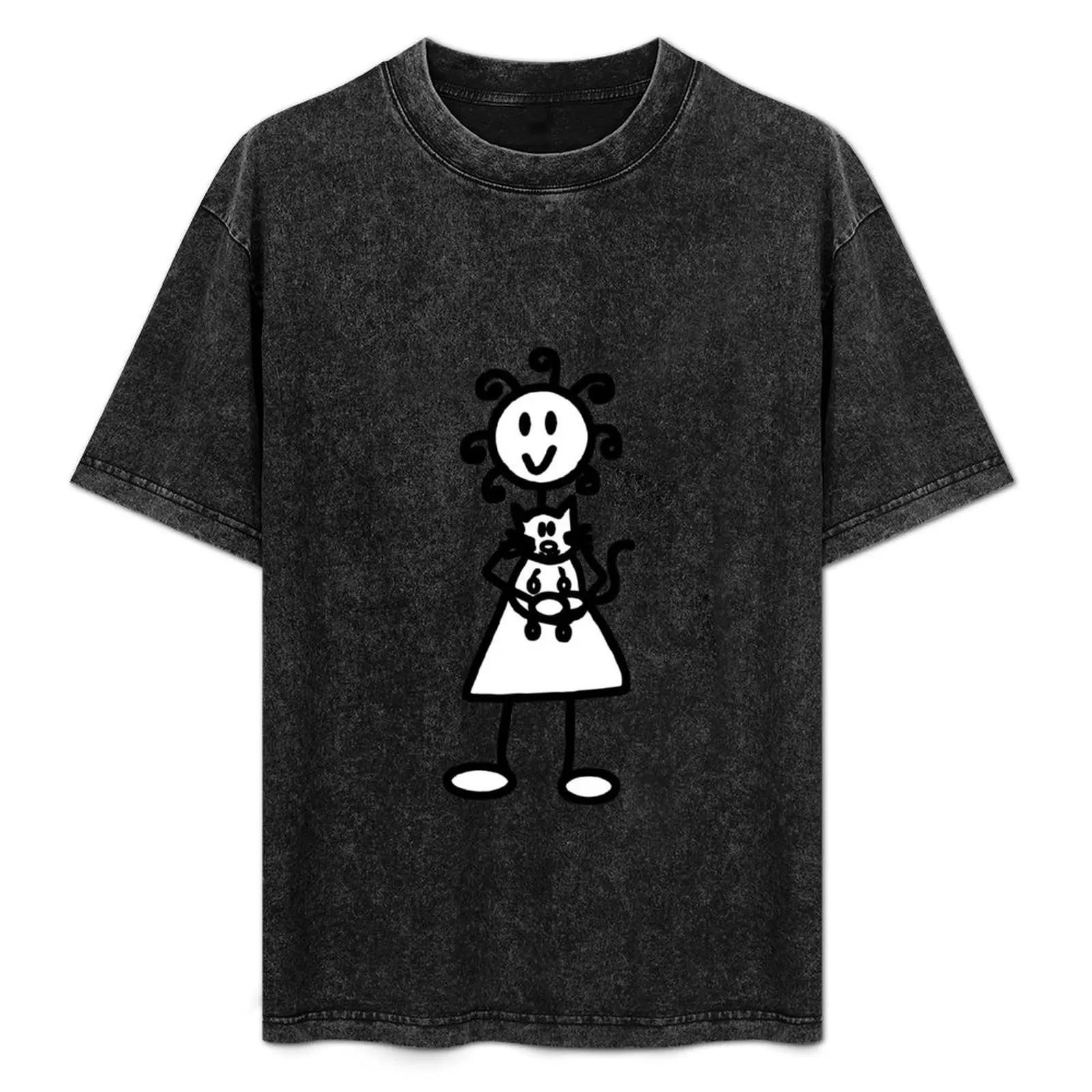 

The girl with the curly hair - mid blue T-Shirt Anti-Perspiration Workout Top