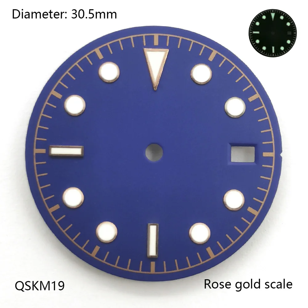 NH35 dial 30.5mm green blue dial nh35 suitable for Japanese NH35 automatic mechanical movement watchmods can customize logo