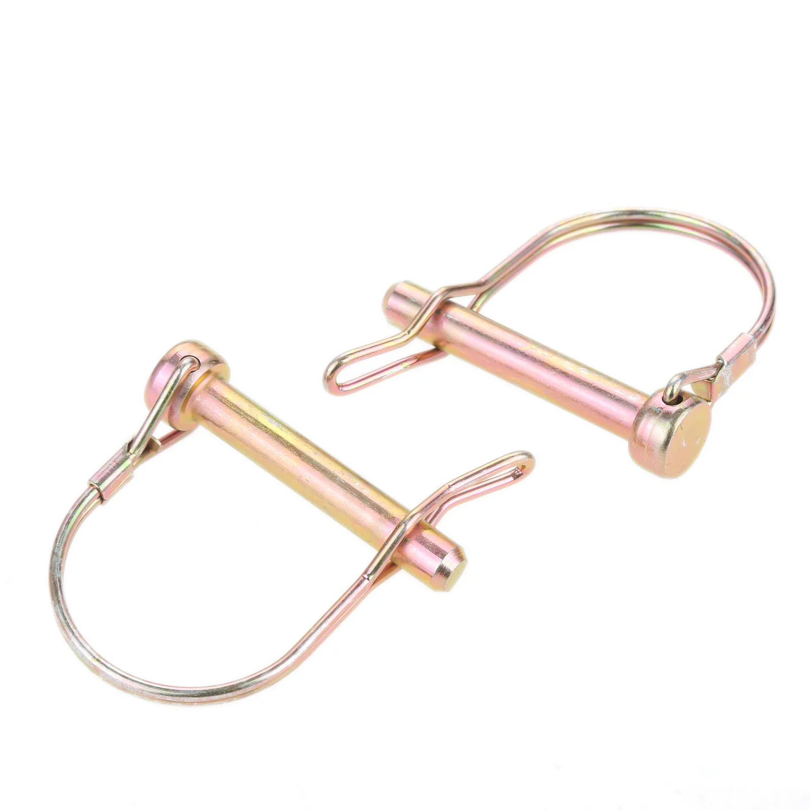 DRELD 2pcs M8*50mm Quick Lock Trailer Truck Coupler Safety Pin Bicycle Stroller Cargo Boat Hitch Hook Clip D shape Buckle Pin