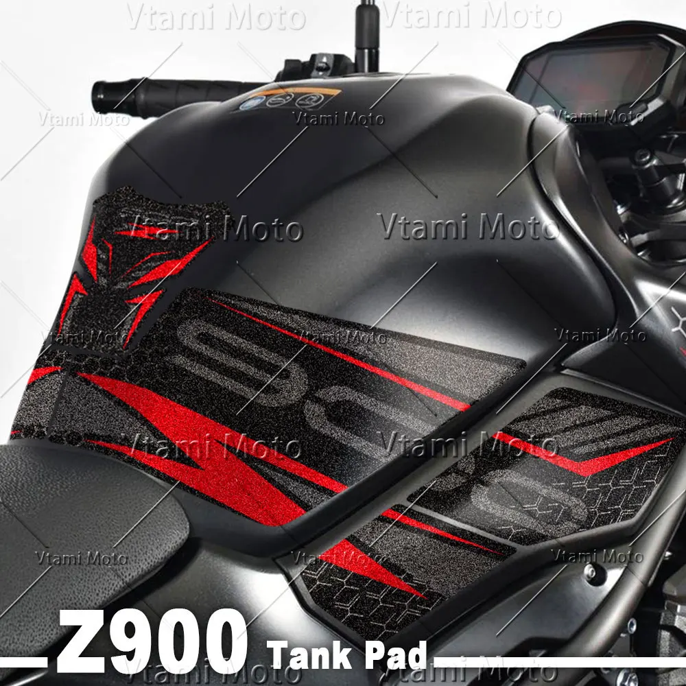 Almofada do tanque da motocicleta adesivos anti-deslizamento tanque protetor de gás decalques kit acessórios à prova dwaterproof água para kawasaki z900 z 900 2017-2024