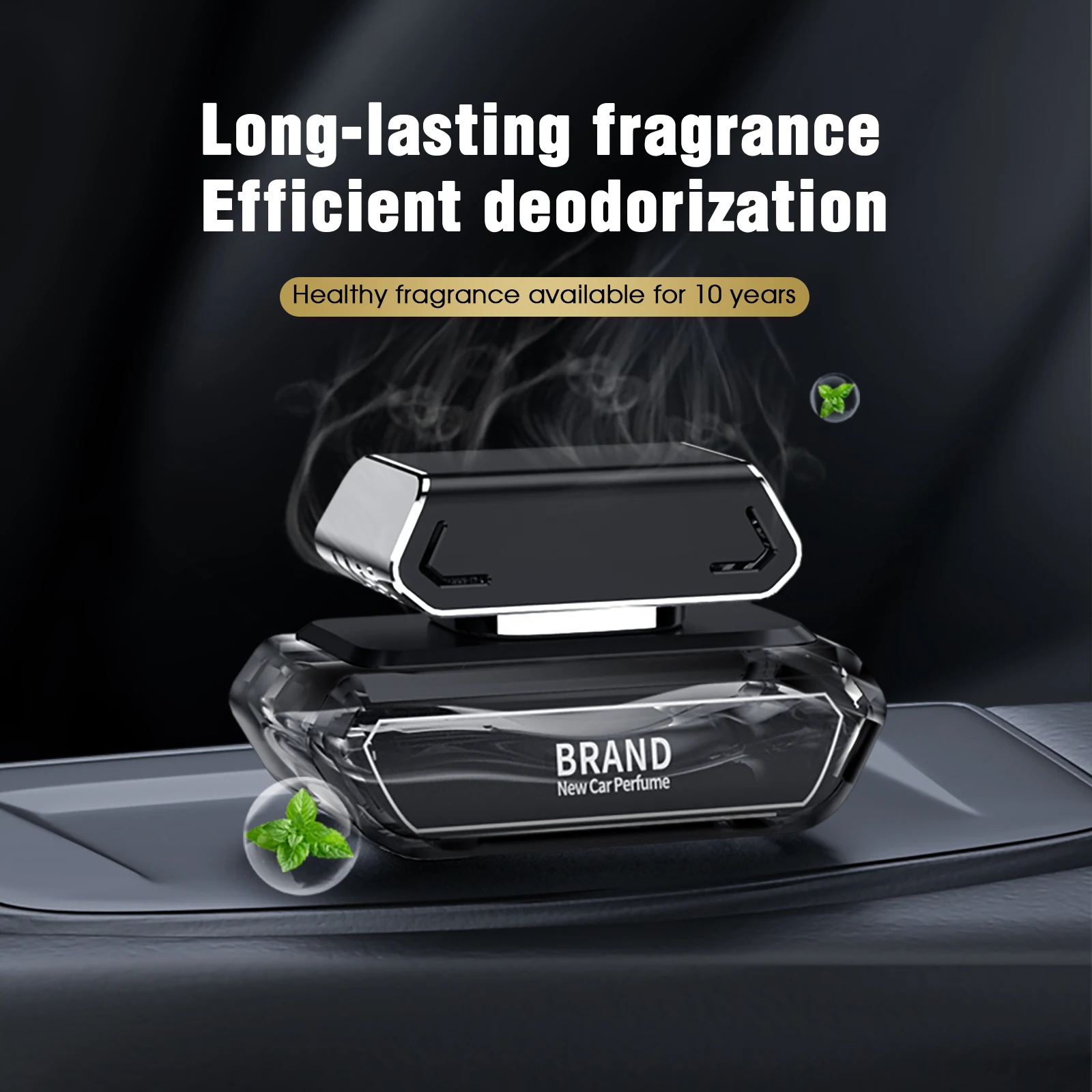 

Car Air Freshener Perfume Vent Clip Electric Aroma Diffuser Cordless with Screen Small Portable Gifts Essential Oil Diffuser