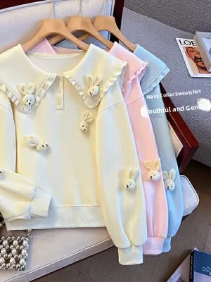 

Милый свитшот с воротником-куклой для девочек 12 лет: модный, уникальный и красивый топ для учениц средней школы на осень