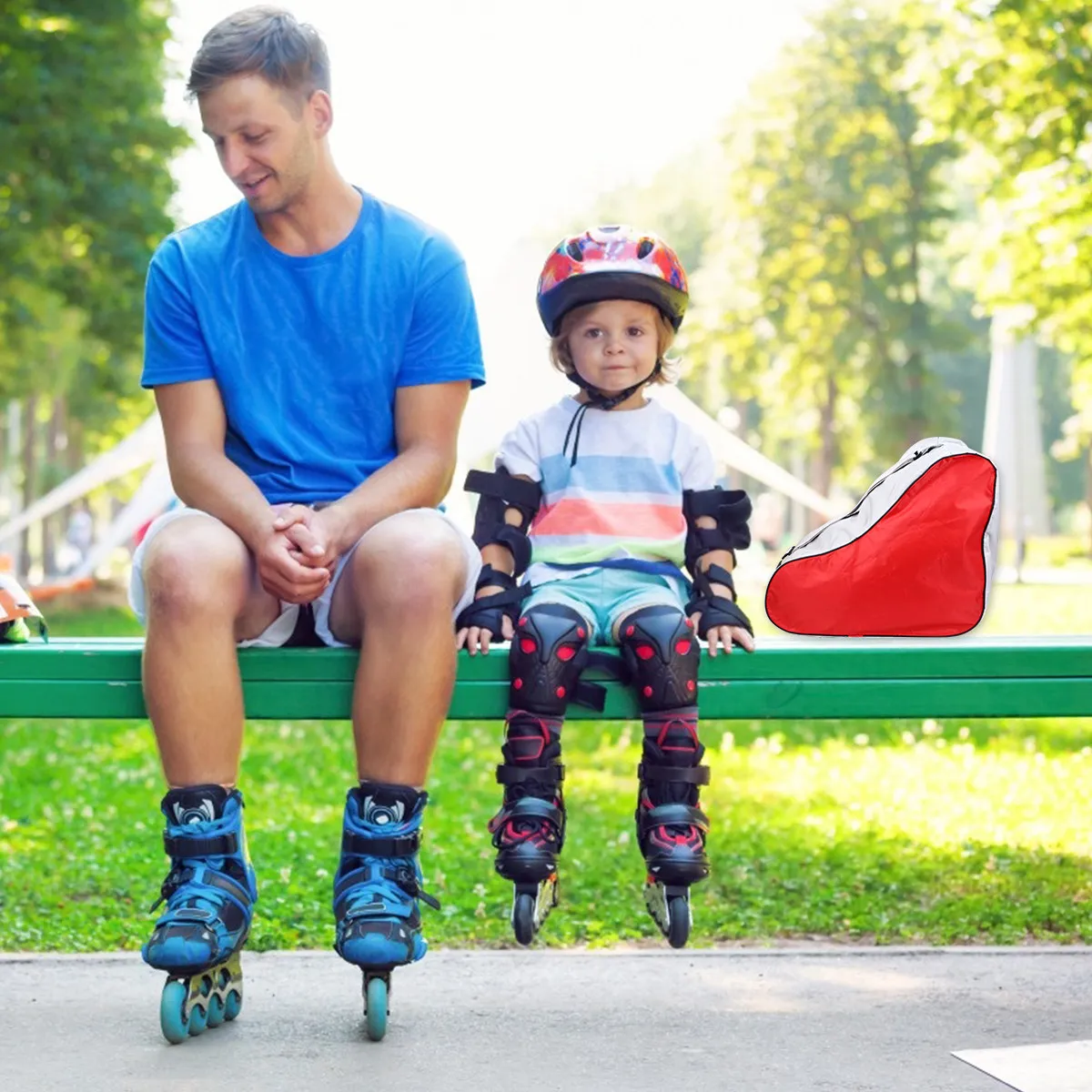

Skating Shoes Tote Bag Inline Skates Bags Handbag Roller Storage Pouch for