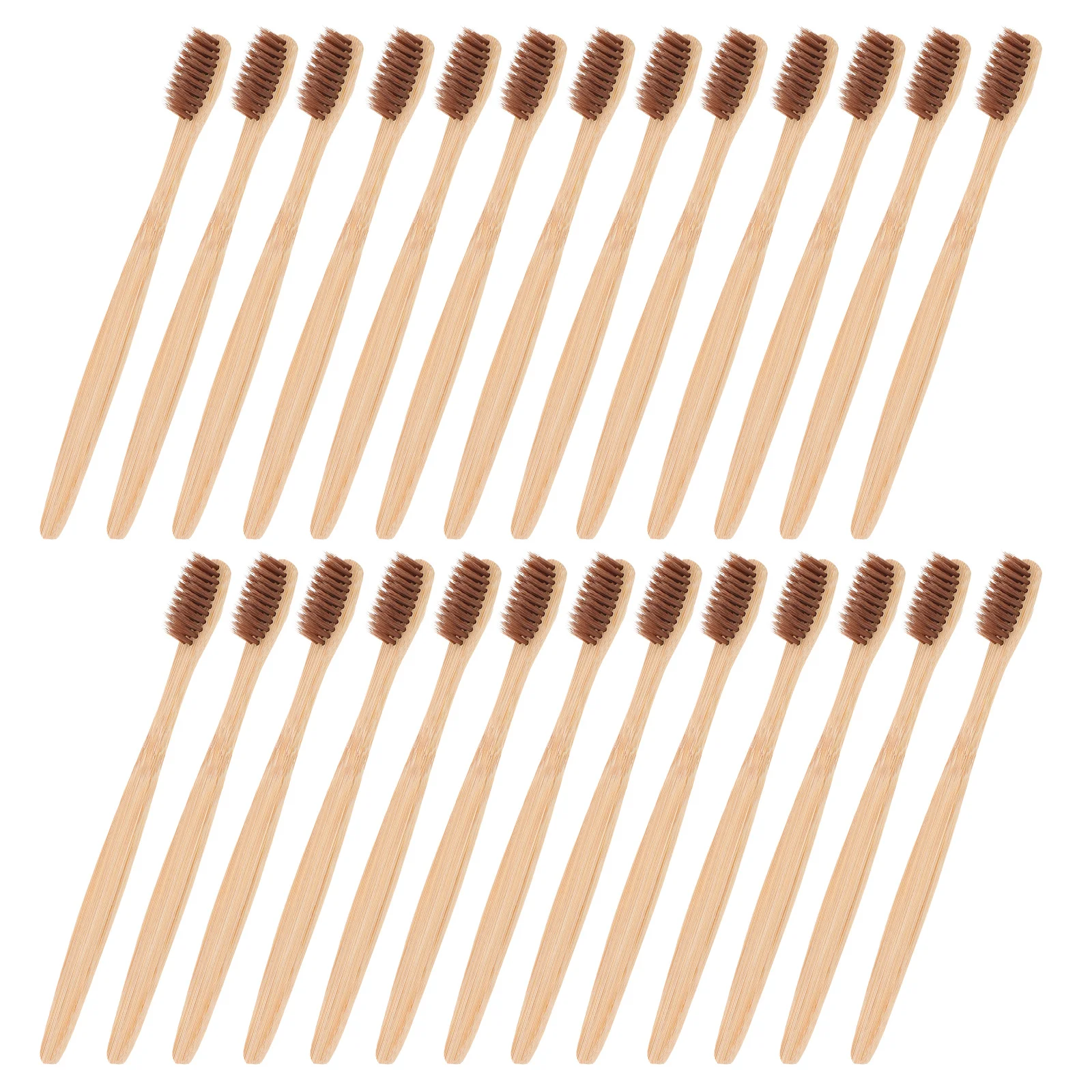 

30pcs Bamboo Toothbrush Soft Bristles Portable Manual Toothbrush For Travel Camping Hotel Home Use Adult Teeth Brush