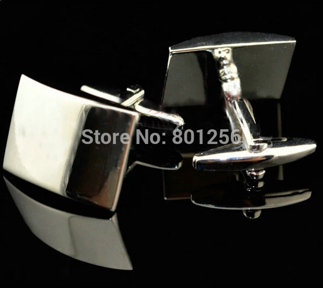 

Engravable Cuffllinks Silver Color Square Design Hotsale Copper Material Cufflinks whoelsale&retail