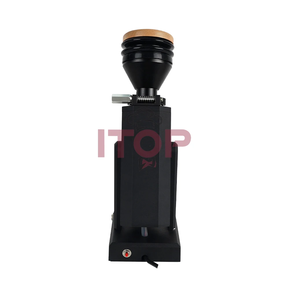 ITOP40S Coffee Grinder New Look Upgraded Stepless Adjustment 40mm Titanium Burr Metal Bean Hopper 75g Wooden Lid Samll & Cool