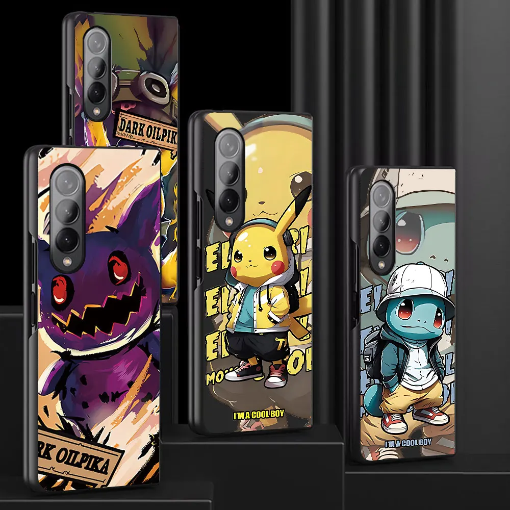 Anime Pokemon Shockproof Cases Cover Phone Case for Samsung Galaxy ZFold4 Z Fold5 ZFold6 5G Z Fold3 Z Fold4 Hard PC Funda