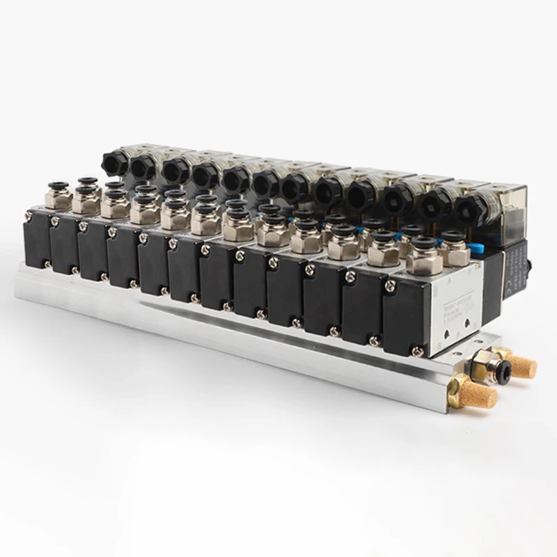 

4V110-06 4V210-08 Set Valves Exhaust 4V310-10 4V410-15 Manifold 1F/2F/3F/4F/5F/7F/8F/10F/12F/15F/16F Solenoid Valve Station Base